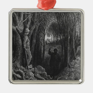 Scene from 'The Rime of the Ancient Mariner' 2 Metal Ornament