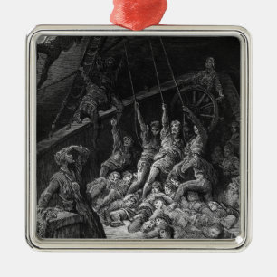 Scene from 'The Rime of the Ancient Mariner' 2 Metal Ornament