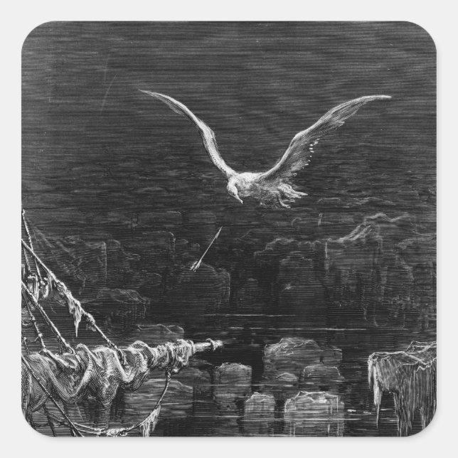 Scene from 'The Rime of the Ancient Mariner' 2 Square Sticker (Front)