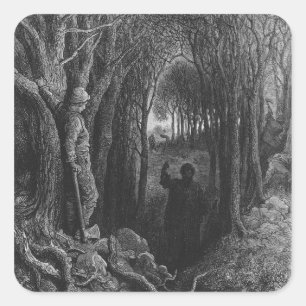 Scene from 'The Rime of the Ancient Mariner' 2 Square Sticker