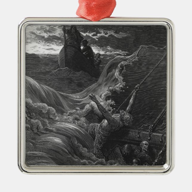 Scene from 'The Rime of the Ancient Mariner' Metal Ornament (Front)