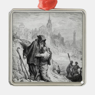Scene from 'The Rime of the Ancient Mariner' Metal Ornament