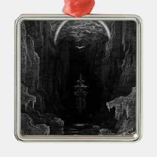 Scene from 'The Rime of the Ancient Mariner' Metal Ornament
