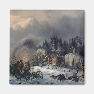 Scene from the Russian-French War in 1812 Magnet
