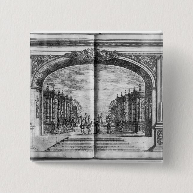 Scene from 'The Shepherd's Oracles' 2 Inch Square Button (Front)