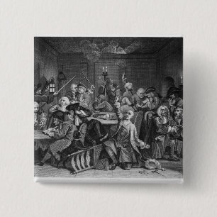 Scene in a Gaming House 2 Inch Square Button