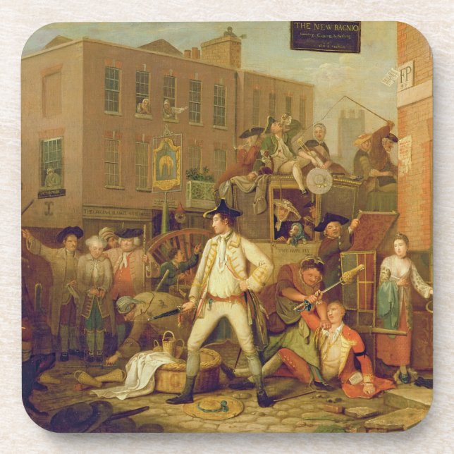 Scene in a London Street, 1770 (oil on canvas) Coaster (Front)