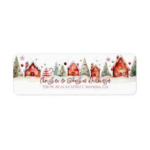 Scène Maison de Noël moderne Adresse de retour