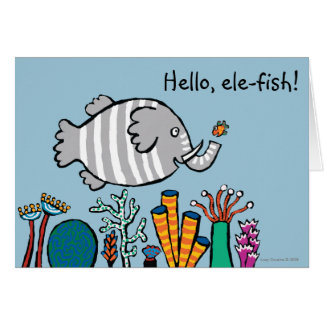 Scène mignonne de poissons d'éléphant avec le