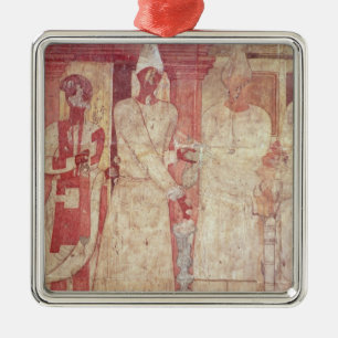 Scene of a sacrifice by Conon and his family Metal Ornament