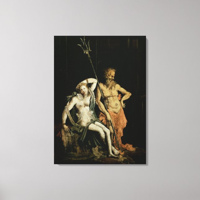 Scene of Hell: detail showing Hades and Persephone Canvas Print (Front)