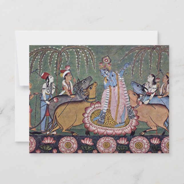 Scene Râgmâlâ Series: Krishna With His Flute By In Invitation (Front)