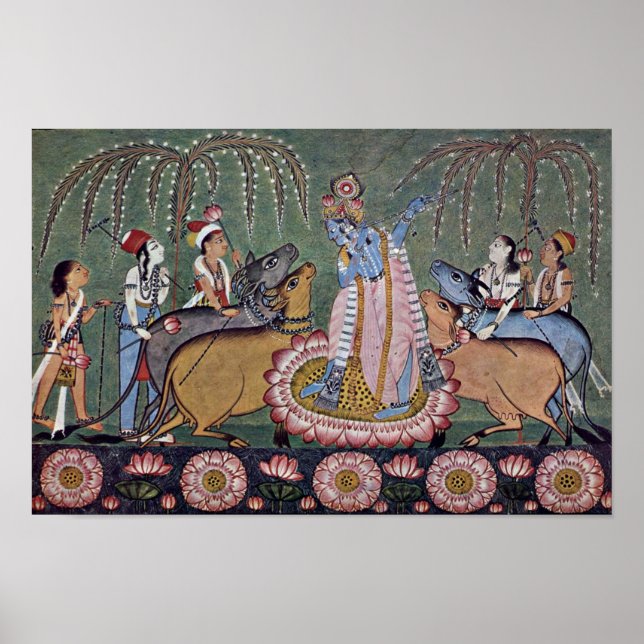 Scene Râgmâlâ Series: Krishna With His Flute By In Poster (Front)