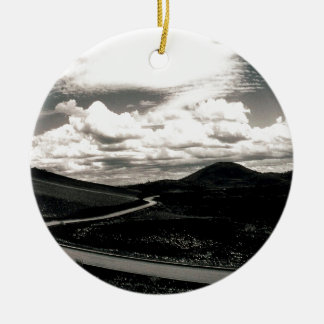 Scene Road Craters Of The Moon Ceramic Ornament