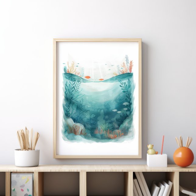 Scène sous-marine Sea Life Art Poster (Créateur téléchargé)
