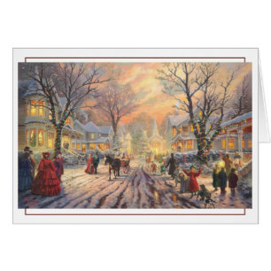 Scène victorienne de rue de Noël