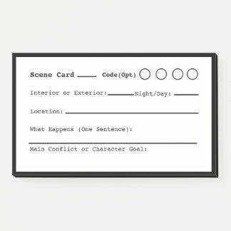 Scene Writing Post-it Notes