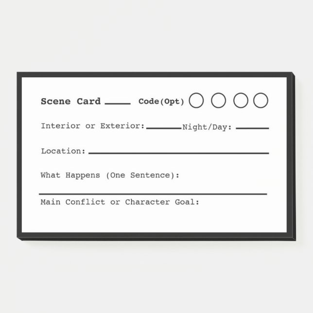 Scene Writing  Post-it Notes (Front)