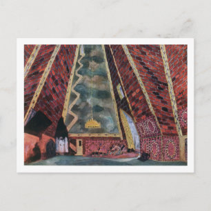 Scenery design for Thamar, 1912 (colour litho) Postcard