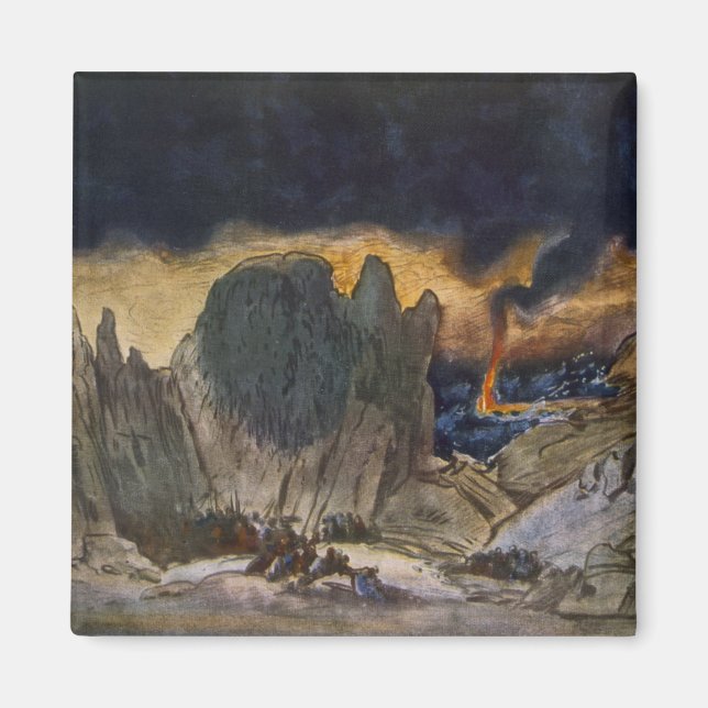 Scenery design from Phedre, 1917 (colour litho) Magnet (Front)