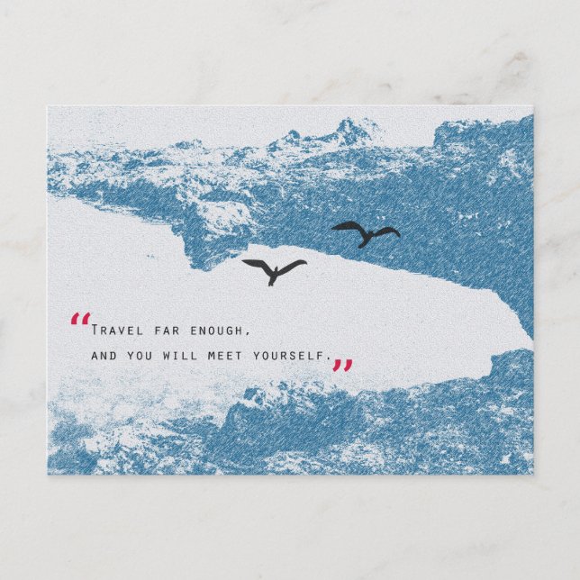 scenery inspirational words postcard (Front)