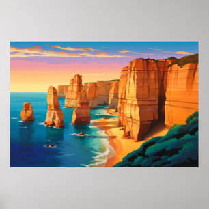 Scenery Natural Sunset Landscape Nature Poster