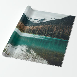 SCENERY OF BODY OF WATER NEAR A FOREST WRAPPING PAPER