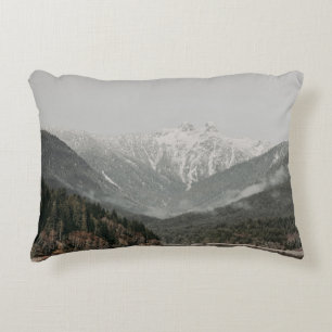SCENERY OF TREES AND MOUNTAIN ACCENT PILLOW