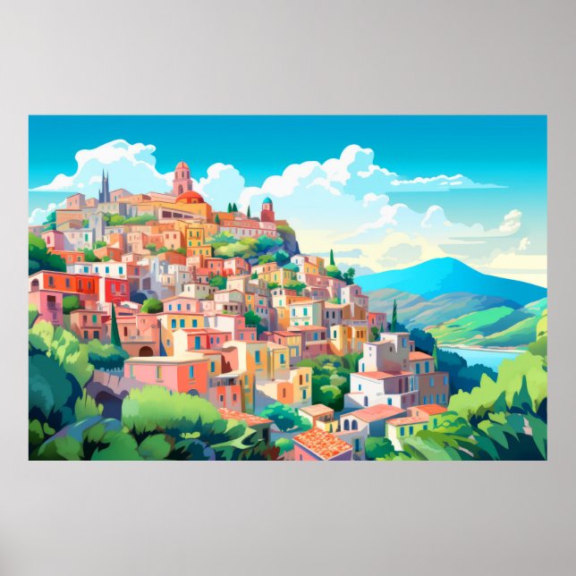 Scenery Panoramic Architecture Landscape Nature Poster (Front)