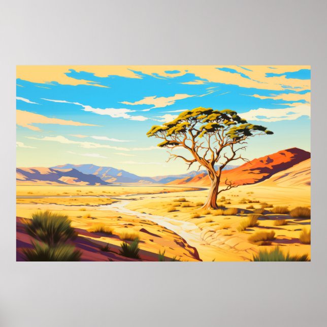 Scenery Panoramic Desert Landscape Nature Poster (Front)