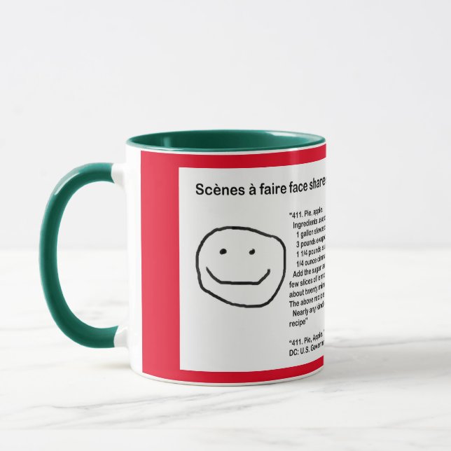 Scènes à faire face shares recipes apple pie mug (Left)