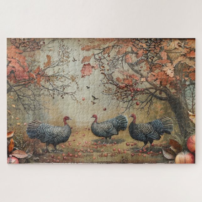 Scènes animales vintages Jigsaw Puzzle (Horizontal)