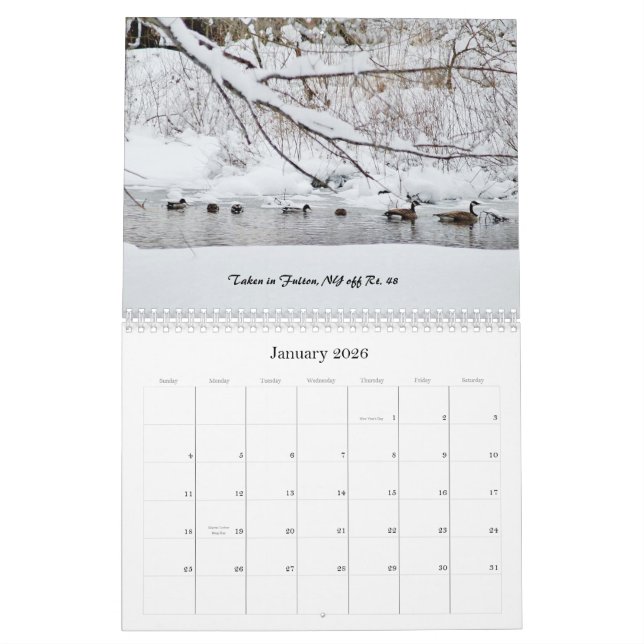 Scènes de calendrier imprimées par coutume du (Jan 2026)