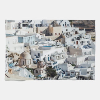 Scènes de Santorini serviette de cuisine