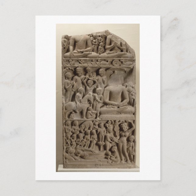 Scenes from Buddha's life, Sarnath, Uttar Pradesh Postcard (Front)