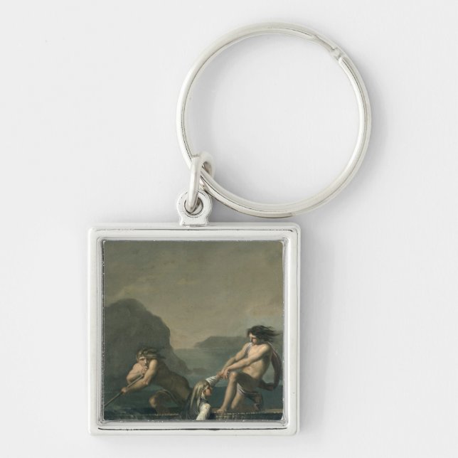 Scenes from 'Niels Klim's Subterranean Journey' Keychain (Front)