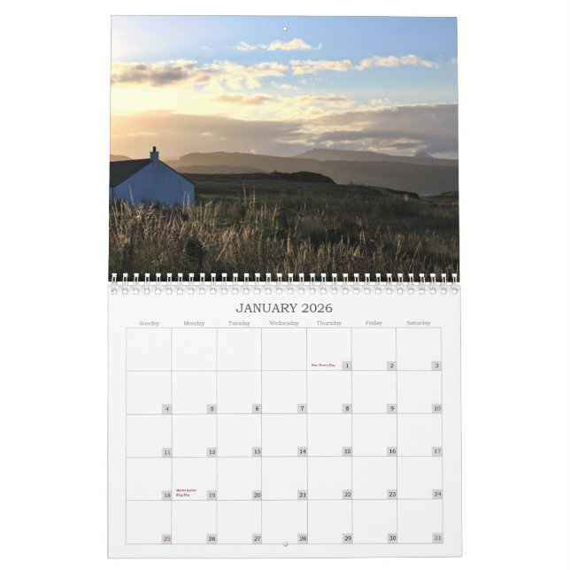 Scenes from Scotland: Land, Loch and Sea Calendar (Jan 2026)
