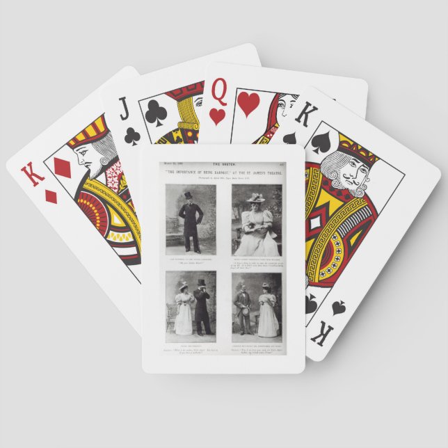 Scenes from The Importance of Being Earnest, by Os Playing Cards (Back)