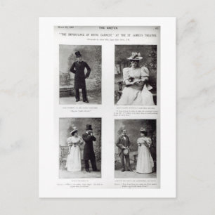 Scenes from The Importance of Being Earnest, by Os Postcard