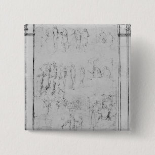 Scenes from the Life of a Saint, detail 2 Inch Square Button