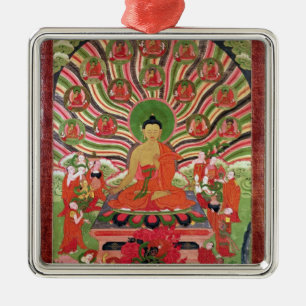 Scenes from the life of Buddha Metal Ornament