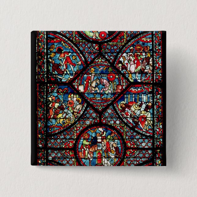 Scenes from the Life of Charlemagne 2 Inch Square Button (Front)