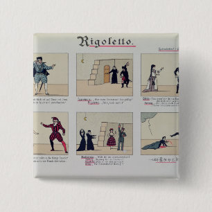 Scenes from the Opera 'Rigoletto' 2 Inch Square Button
