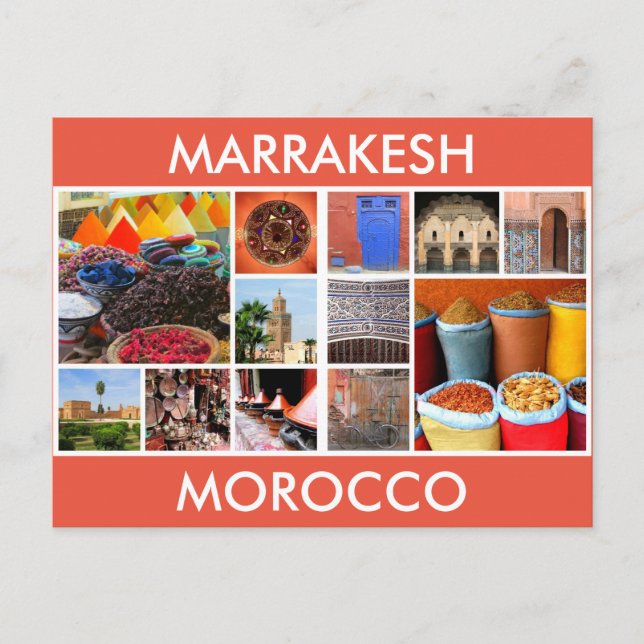 scenes marrakesh  morocco postcard (Front)