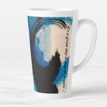 Scènes océaniques sur un mug à latte Wave