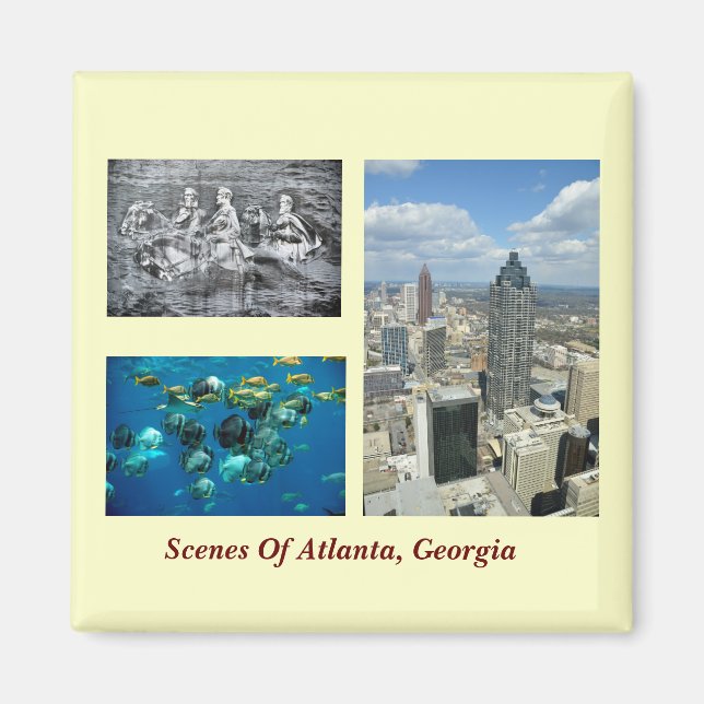 Scenes of Atlanta, Georgia  Magnet (Front)