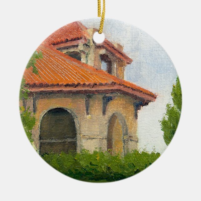 Scenic 1904 World’s Fair Pavilion - St Louis Ceramic Ornament (Front)