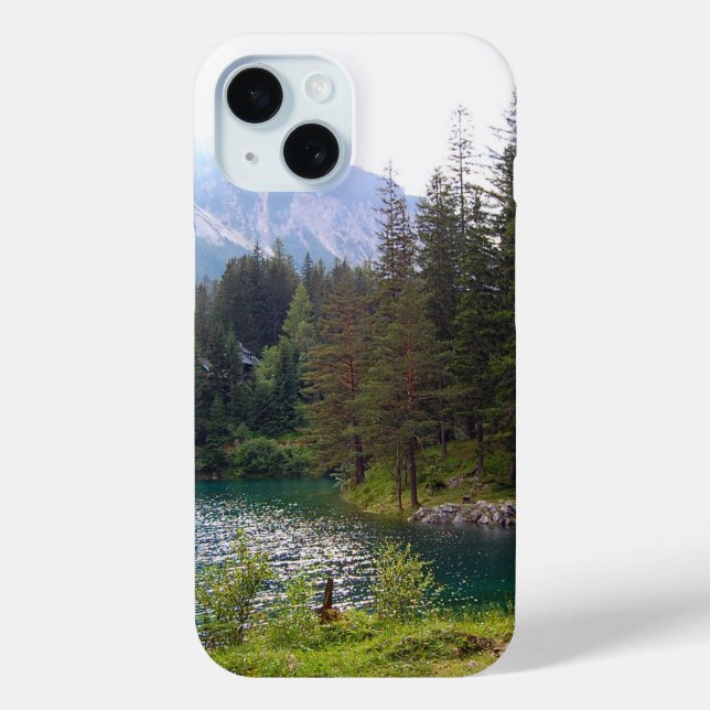 Scenic Alpine Forrest and Lake Photo Case-Mate iPhone Case (Back)