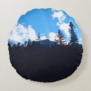 Scenic Alpine Landscape - Wild Nature Romania Round Pillow
