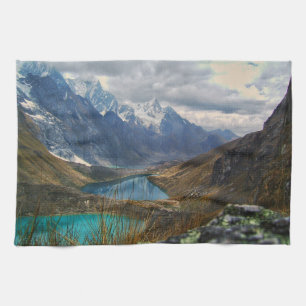 Scenic Alpine Mountains Photo Kitchen Towel